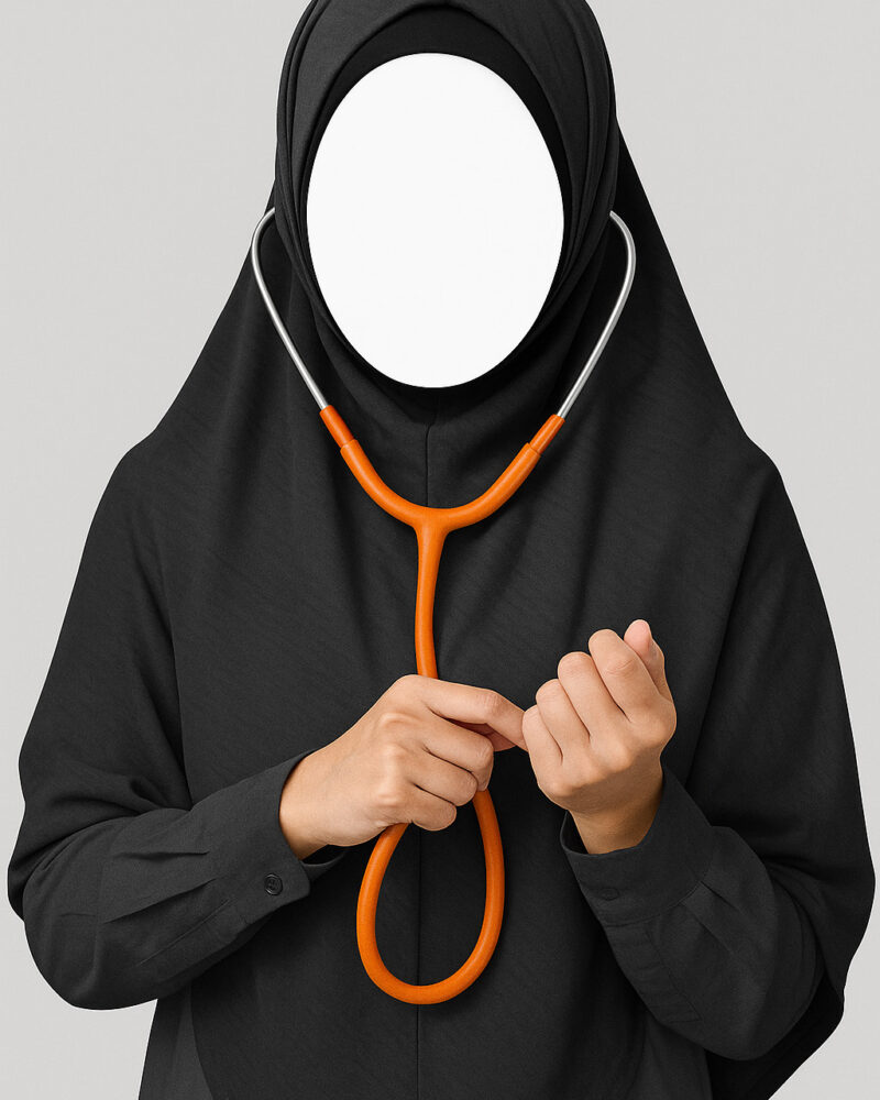 Doctor Hijab Short Version - Black