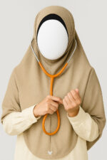 Doctor Hijab Short Version - Light Beige