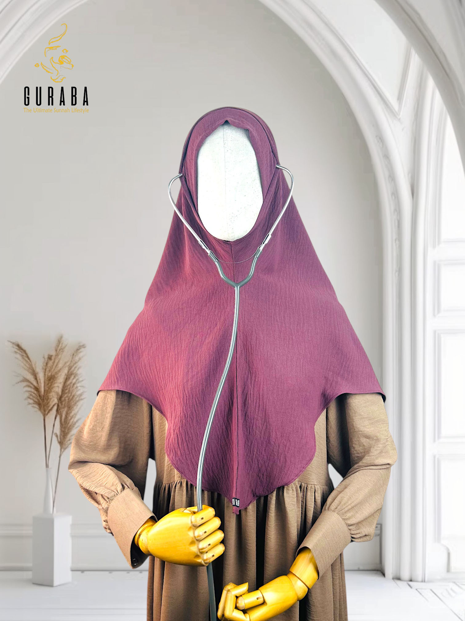 purple 1 Doctor Hijab Short Version - Purple