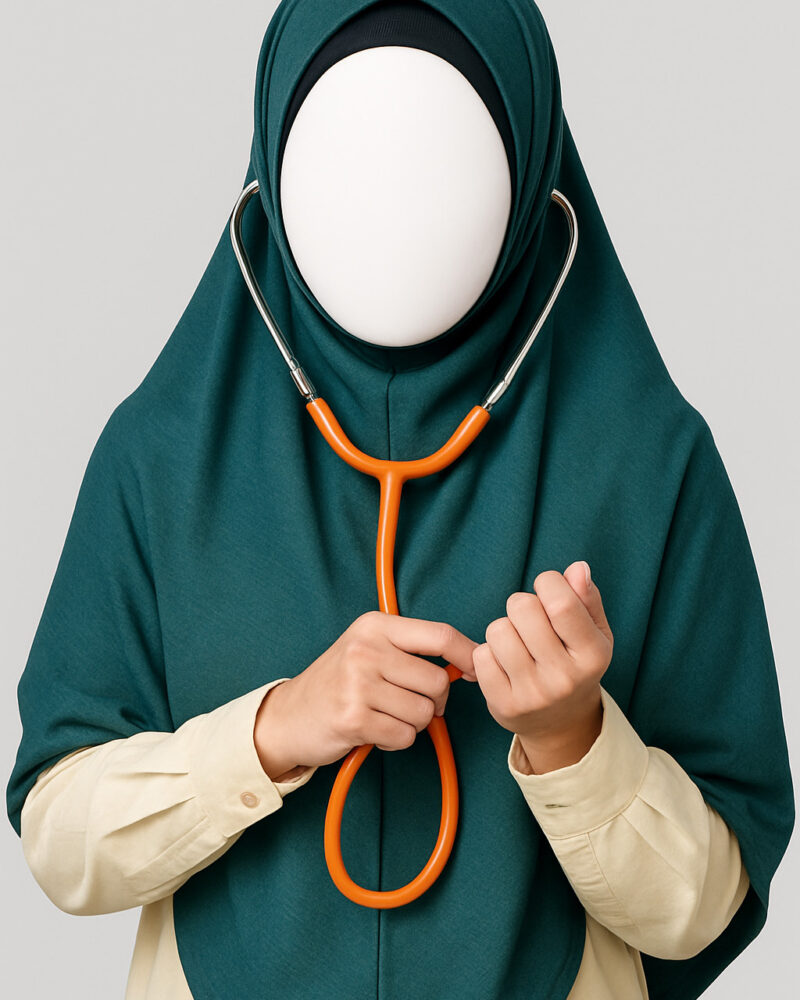 Doctor Hijab Short Version - Teal