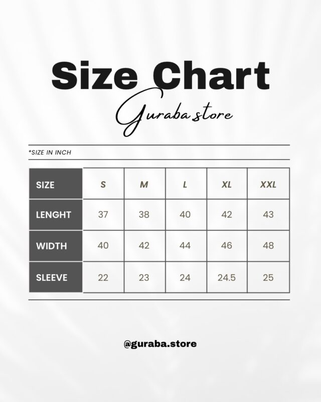 Panjabi size chart