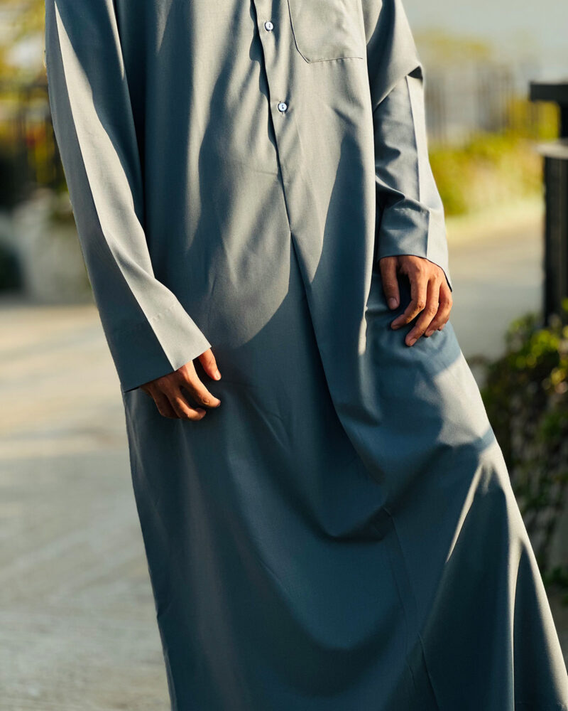 kuwaiti thobe Stone blue