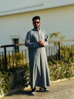 kuwaiti thobe Stone blue