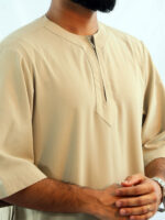 Arabian Half Sleeve Thobe - Beige
