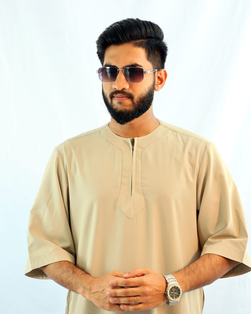 Arabian Half Sleeve Thobe - Beige