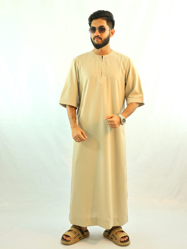 Arabian Half Sleeve Thobe - Beige
