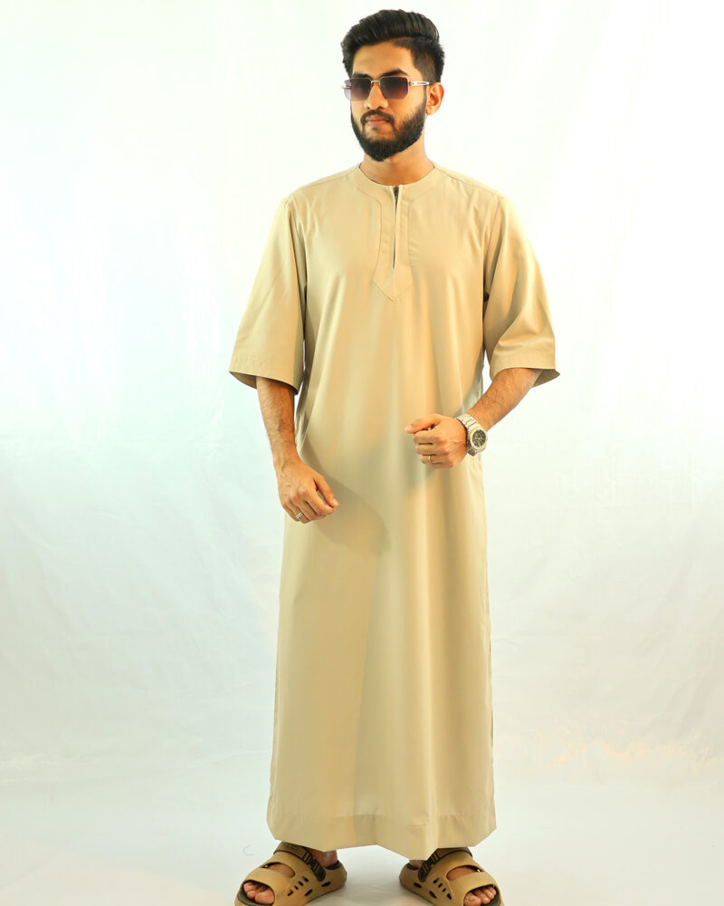 Arabian Half Sleeve Thobe - Beige