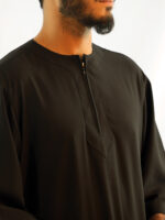 Arabian Half Sleeve Thobe - Black
