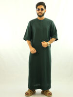 Arabian Half Sleeve Thobe - Sea Green