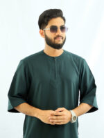 Arabian Half Sleeve Thobe - Sea Green