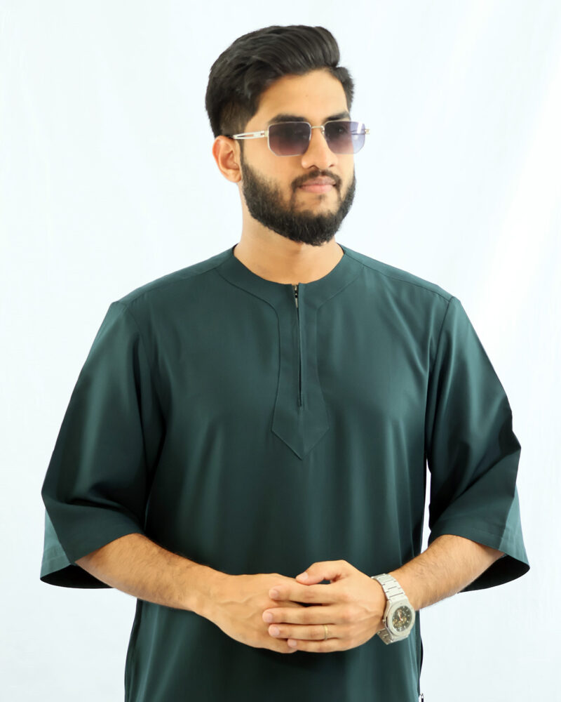 Arabian Half Sleeve Thobe - Sea Green