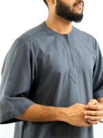 Arabian Half Sleeve Thobe - Steel blue