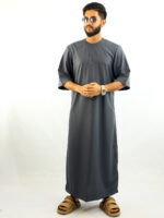 Arabian Half Sleeve Thobe - Steel blue