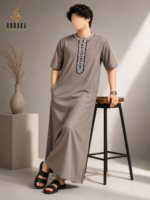 Halfsleeves Embroidery thobe Stars