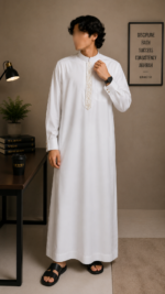 Saudi Calligraphy Embroidery thobe