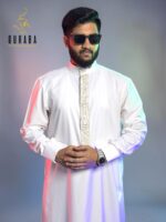Saudi Calligraphy Embroidery White