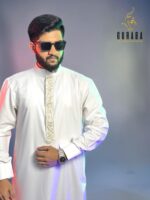 Saudi Calligraphy Embroidery White