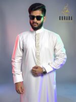 Saudi Calligraphy Embroidery White