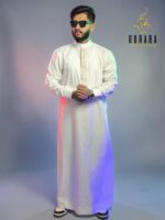 Saudi Calligraphy Embroidery White