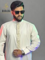 Saudi Calligraphy Embroidery White