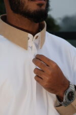 Saudi Thobe Luxury Series – White