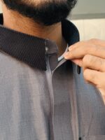 Saudi Thobe Luxury Series - Deep Ash