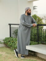 Omani Thobe Signature Series – Deep Ash