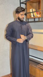 Kuwaiti Special Thobe Deep Blue
