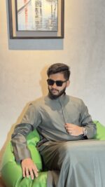 Kuwaiti Special Thobe Olive Green