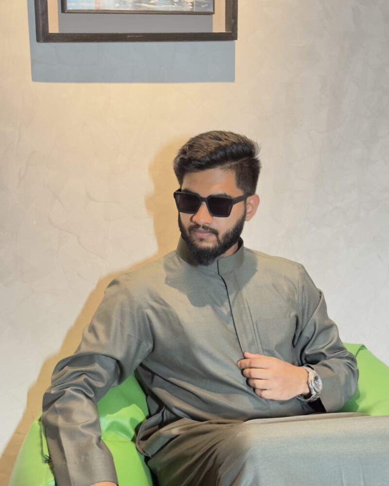 Kuwaiti Special Thobe Olive Green
