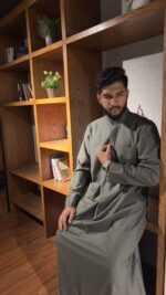 Kuwaiti Special Thobe Deep Ash