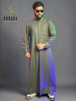 Kuwaiti Special Thobe Olive Green
