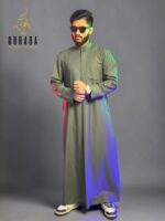 Kuwaiti Special Thobe Olive Green
