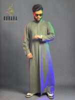 Kuwaiti Special Thobe Olive Green