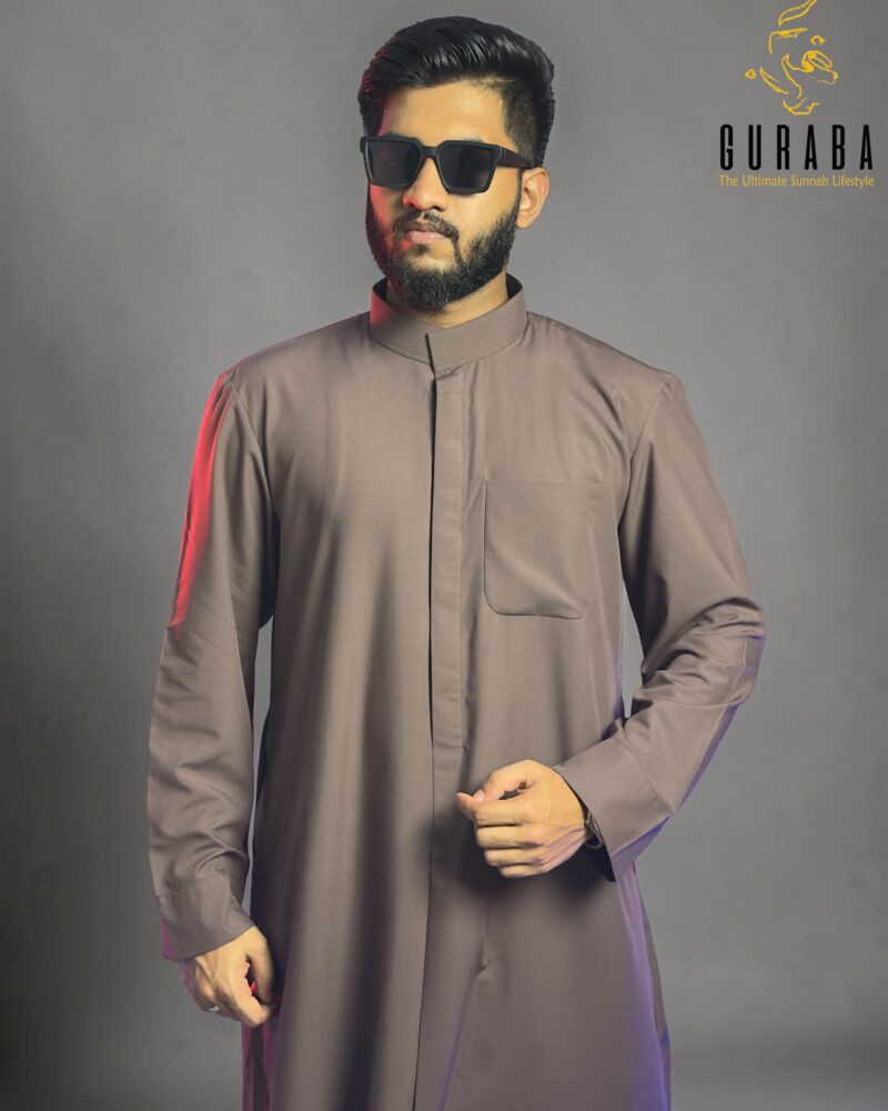 Kuwaiti Special Thobe Pulm Brown