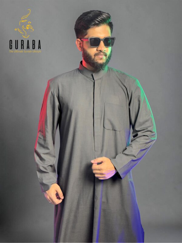 Kuwaiti Special Thobe Deep Ash
