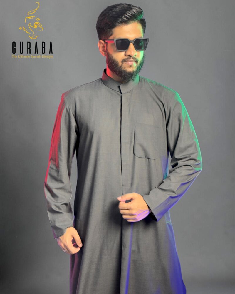 Kuwaiti Special Thobe Deep Ash