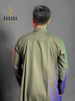 Kuwaiti Special Thobe Olive Green