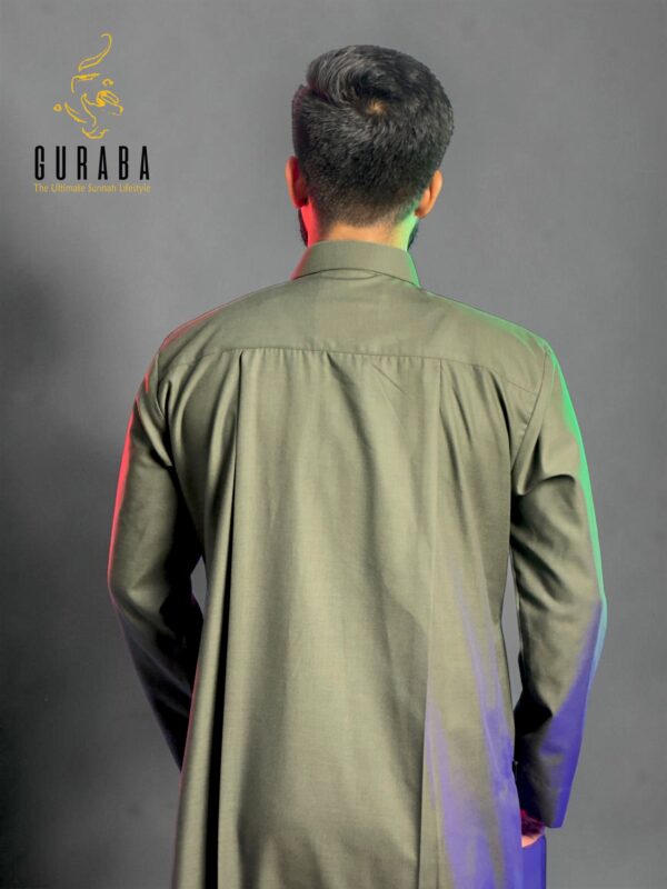 Kuwaiti Special Thobe Olive Green