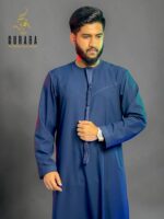 Emirati Thobe Royal Blue with Micro Spandex